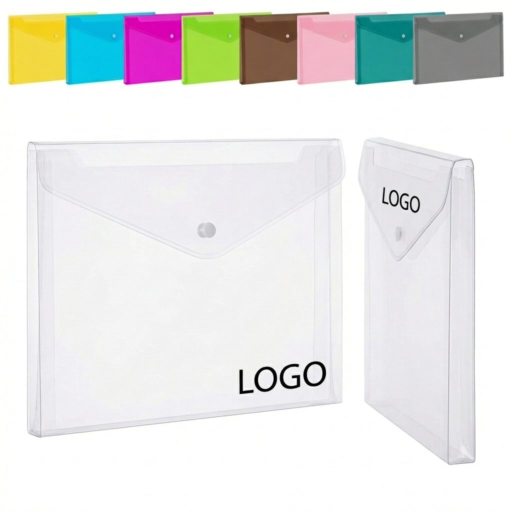 PP Letter Size Document Holder with Snap Closure - Portable & Reusable
