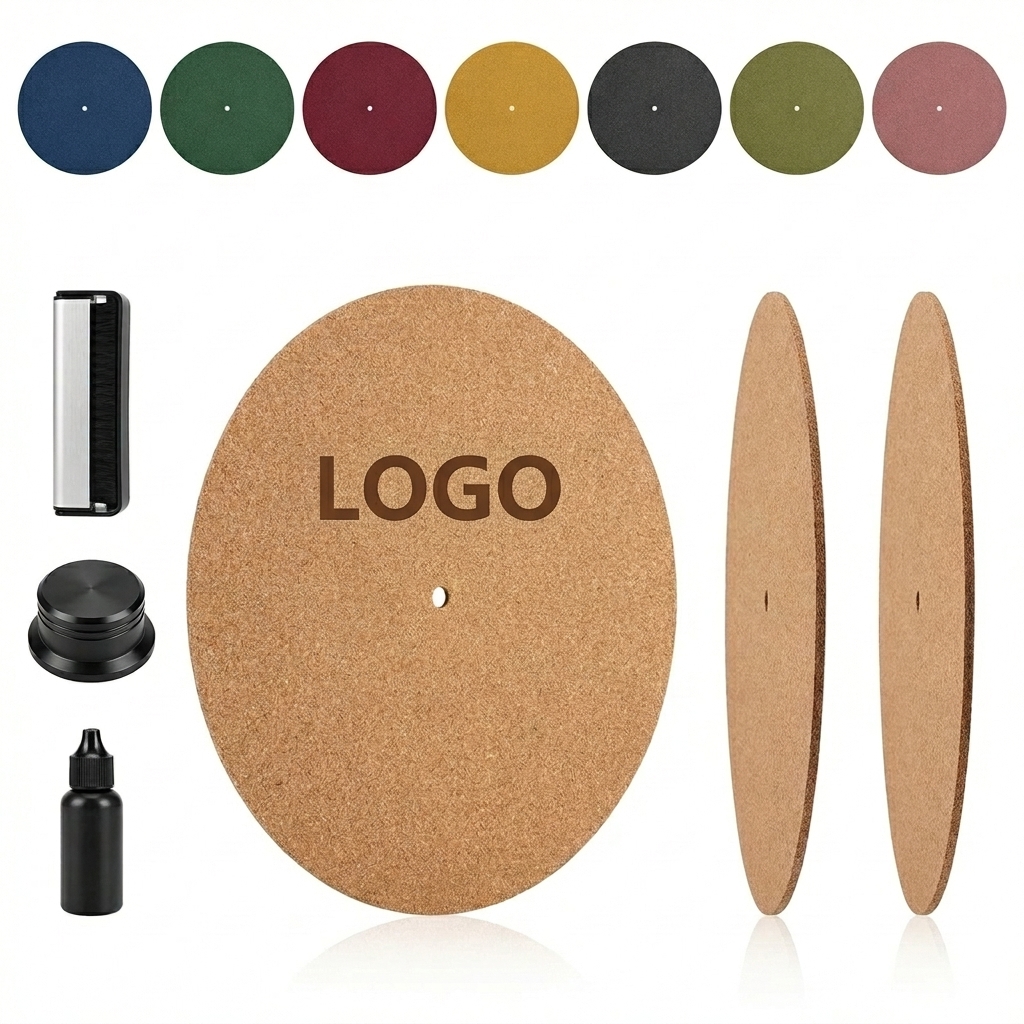 Complete Vinyl Care Kit with Multi-Color Cork Mat & Accessories
