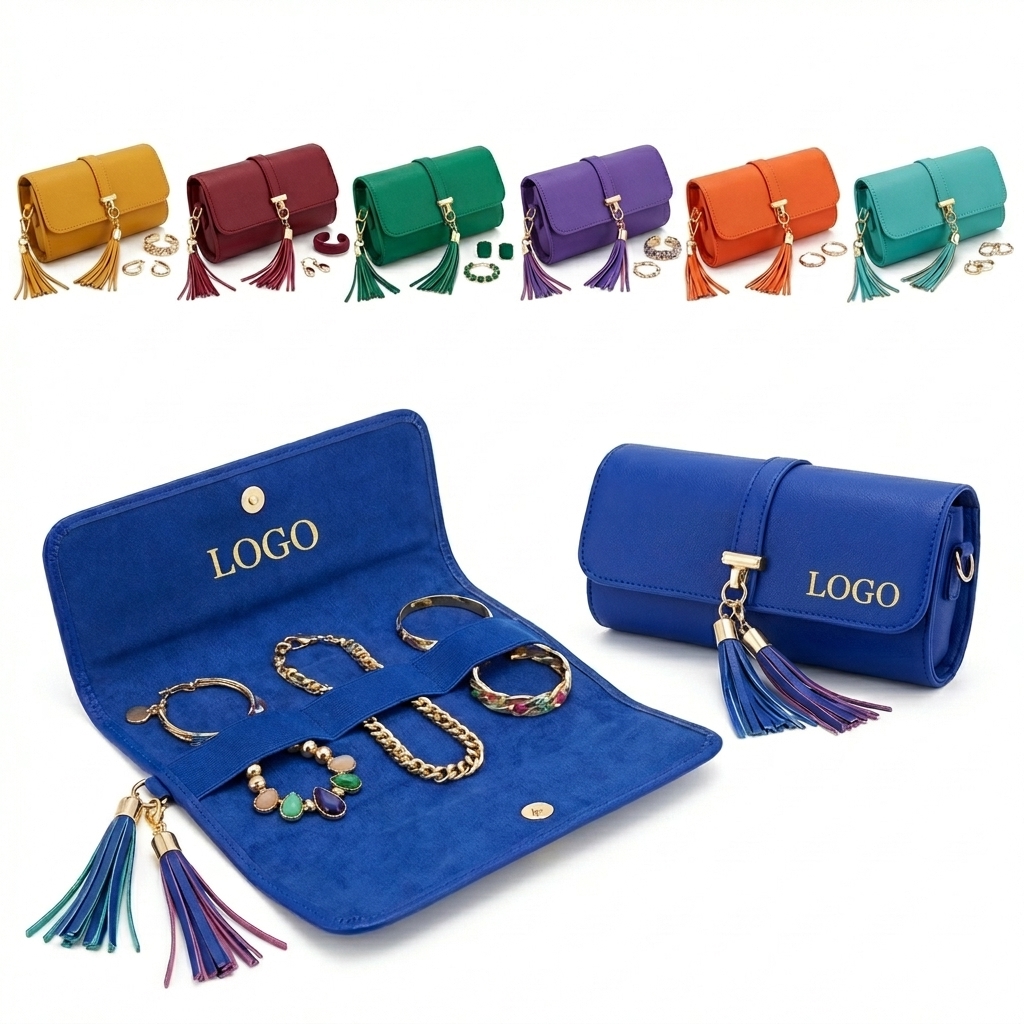 Luxury Travel Jewelry Roll Organizer for Secure Accessory Storage