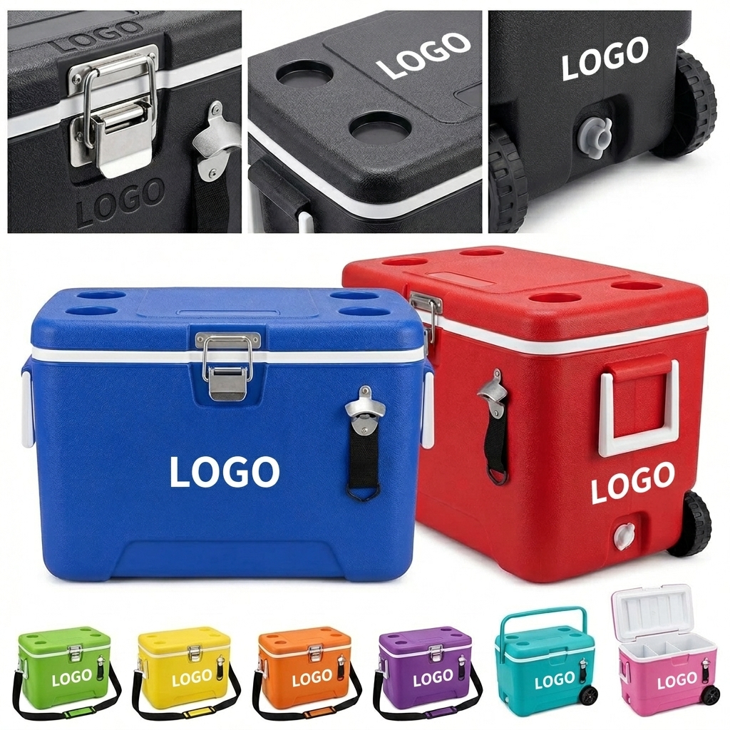 All-Terrain Hard Cooler with Wheels & Built-In Accessories