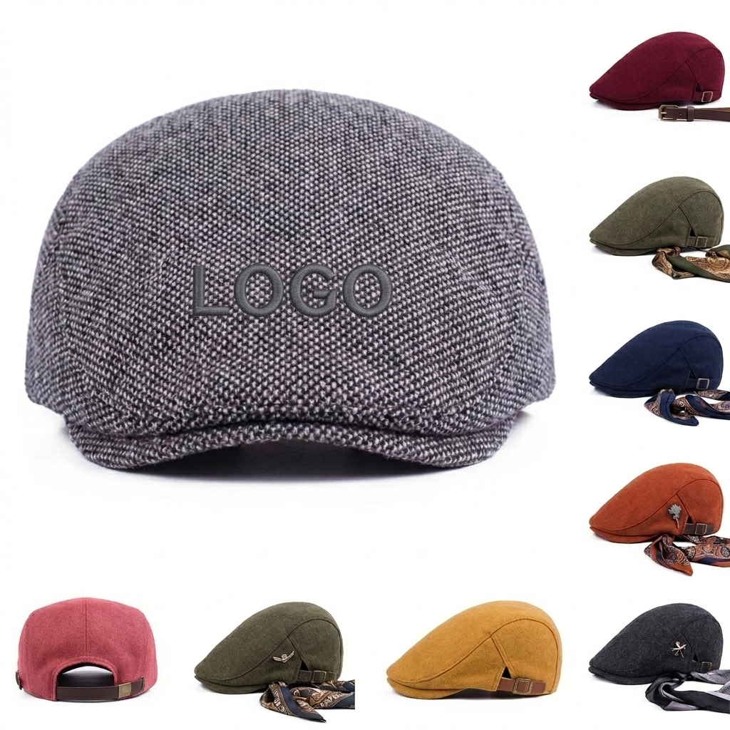 Classic Newsboy Cap for Men - Sophisticated & Stylish Fitted Hat