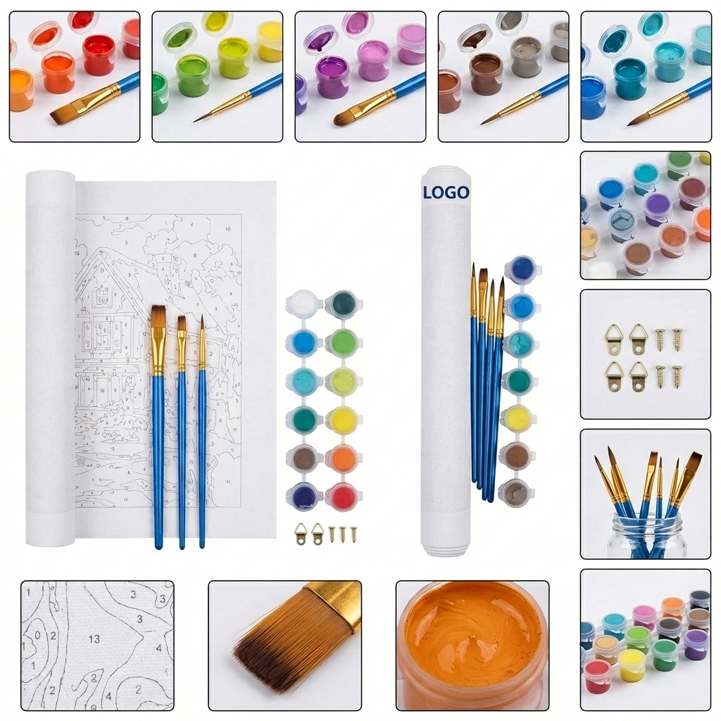 Complete Acrylic Paint by Numbers Set for Adults & Kids, Home Decor Gift