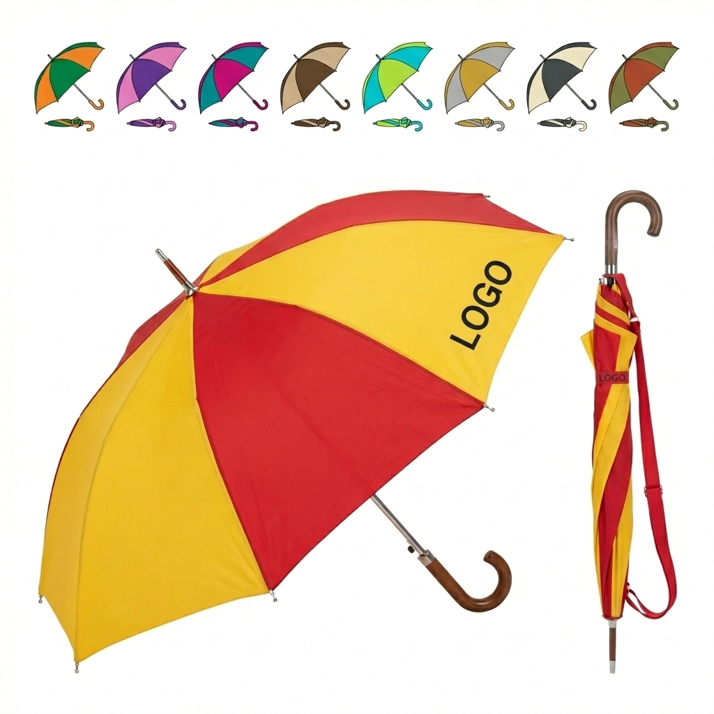 Classic Wooden-Handle Golf Umbrella, 64