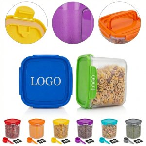 Stackable BPA-Free Plastic Food Storage Tanks with Snap-Tight Lids