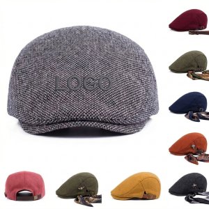 Classic Newsboy Cap for Men - Sophisticated & Stylish Fitted Hat