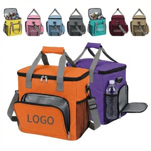 Classic Insulated 24-Can Cooler Bag with Multiple Pockets