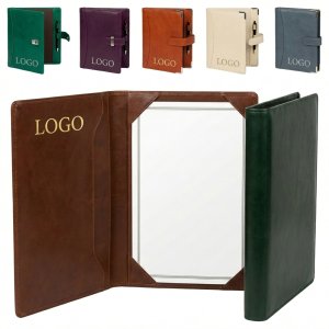 Premium PU Leather Binder with Pen Loop & Metal Corners
