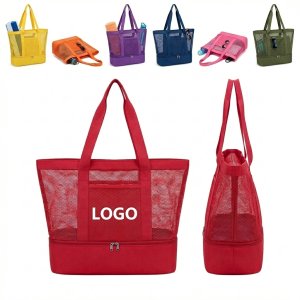 Convertible Polyester Beach Bag with Cooler for Pool and Outdoor Travel