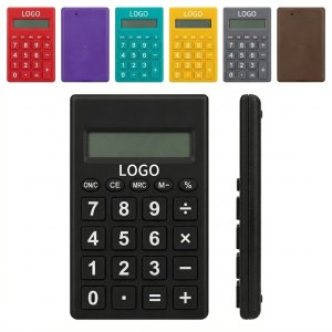 Dual-Power Eco Mini Calculator with Large LCD Display in Bright Colors